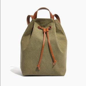 Madewell Green Canvas Somerset Backpack